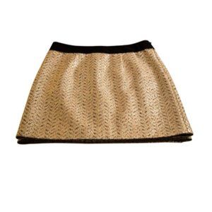 Shoshanna Black/Metallic Textured Skirt